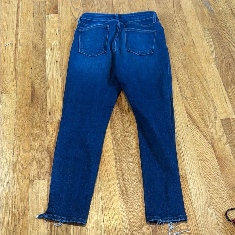Just Black Denim Stylish Blue Distressed Women High Waisted Skinny Jeans Size 28